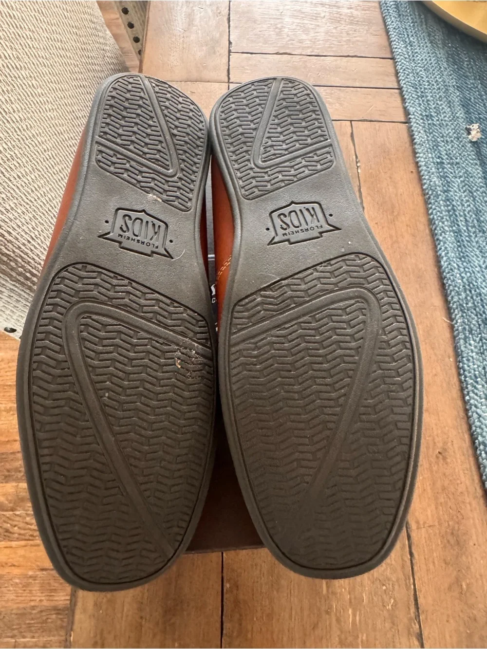 Florsheim Boys' Cognac Leather Slip-On Loafers